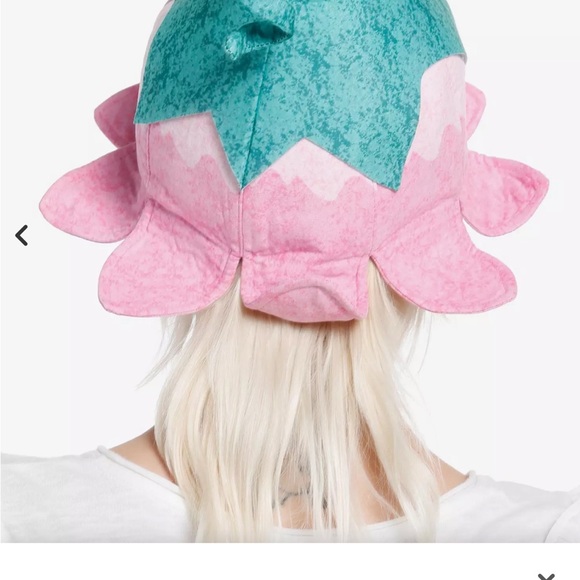 Pixie Witch Hat Youth Pink with green - Picture 3 of 4